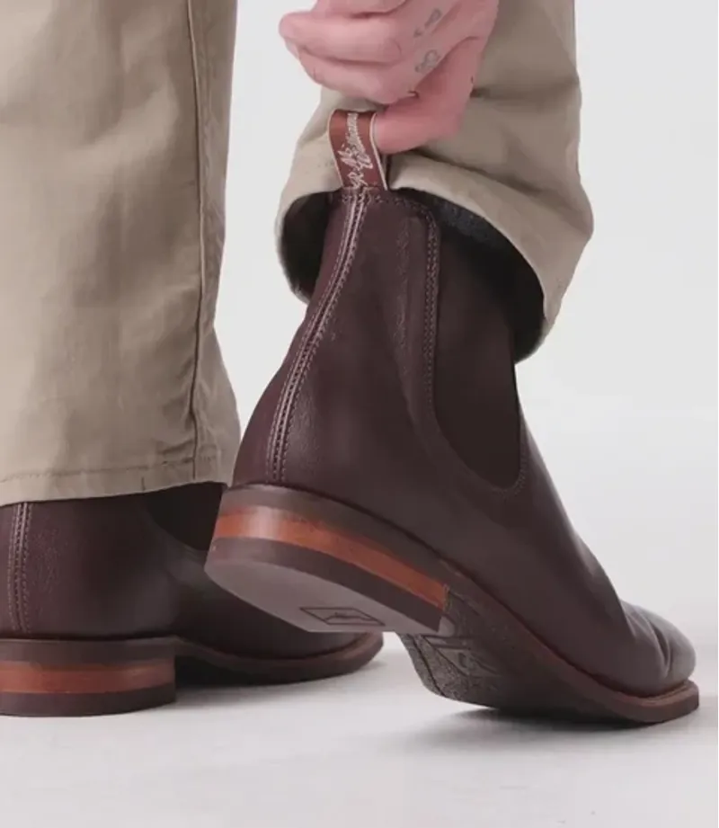 R M Williams Kangaroo Comfort Craftsman Boot in Chocolate-5