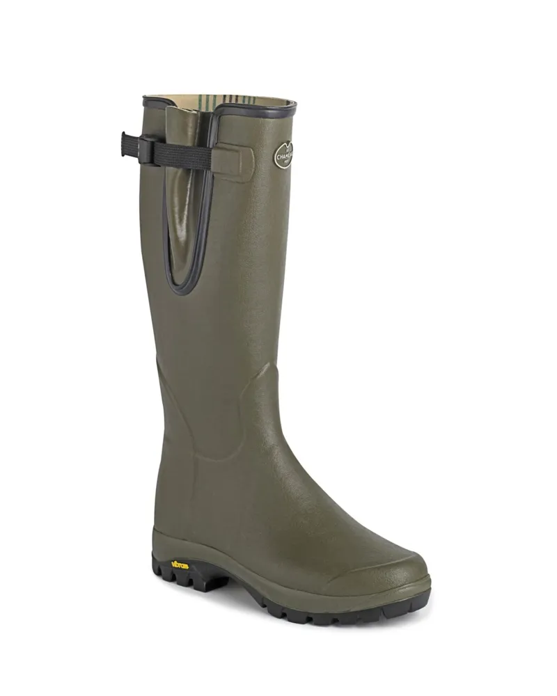 Le Chameau Men's Vierzon Jersey Lined Wellington Boot in Vert-2