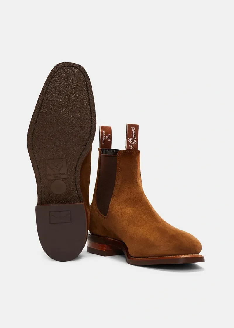 R M Williams Comfort Craftsman Boot in Cedar Suede-1