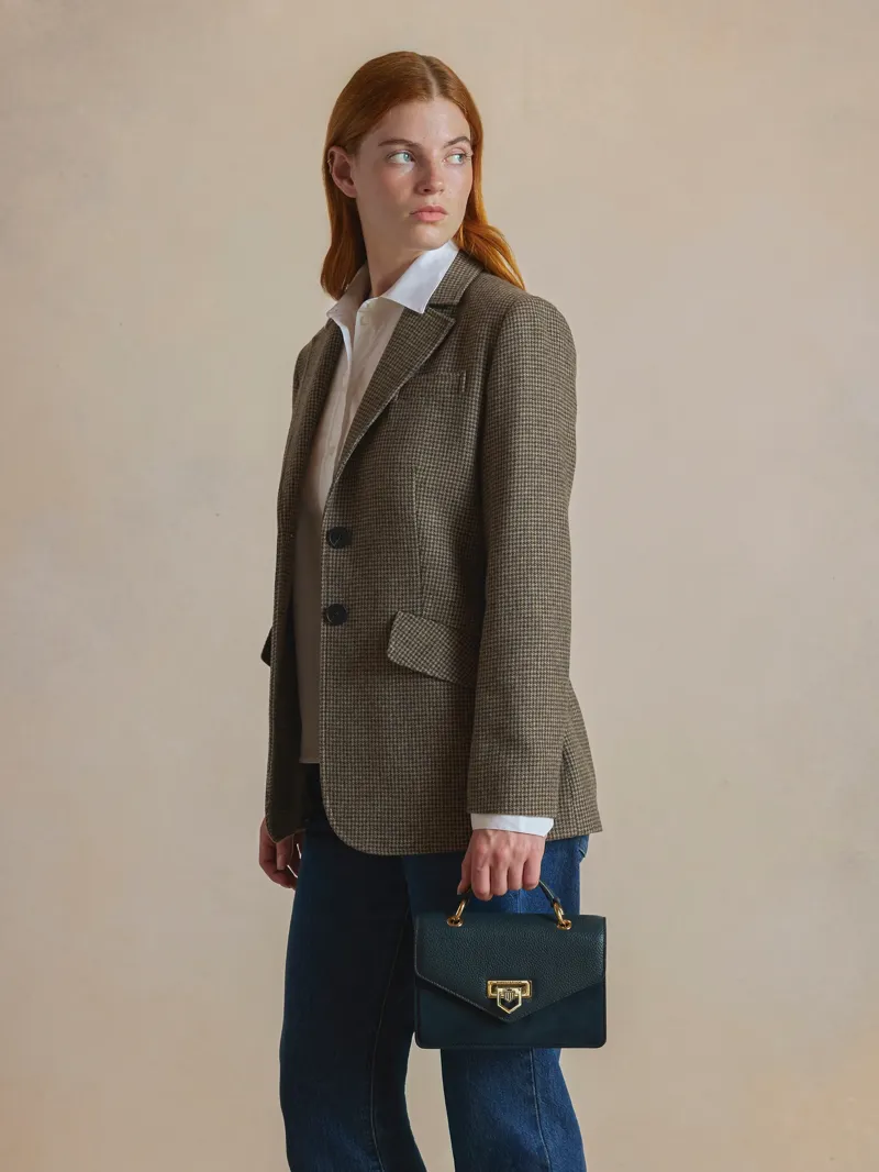 Fairfax and Favor Mini Loxley Crossbody Bag in Teal Suede-5