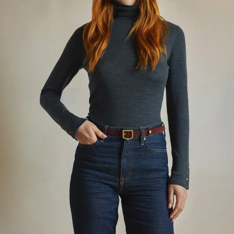 Fairfax and Favor Sennowe Belt in Port Suede-2