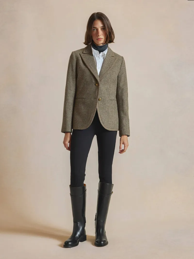Fairfax and Favor The Sybil Trimmed Blazer in Forest-3