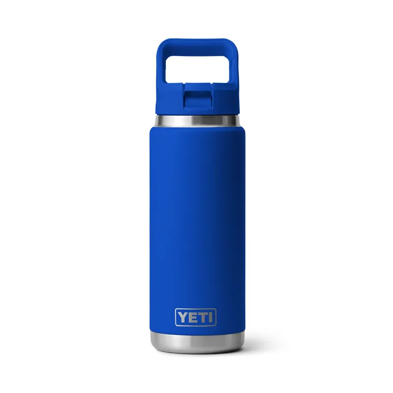 Yeti 26oz Rambler Straw Bottle - Matching Lid in Royal Blue