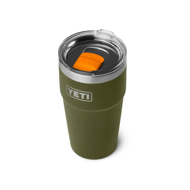 Yeti 20oz Stackable Cup in Olive/ King Crab Orange-1