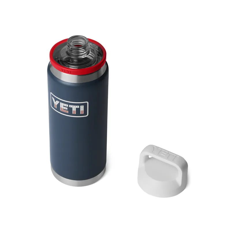Yeti 26oz Chug Bottle in Navy/Rescue Red/White Badge-1