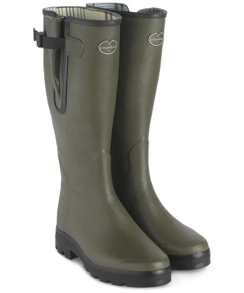 Le Chameau Men's Vierzon Jersey Lined Wellington Boot in Vert