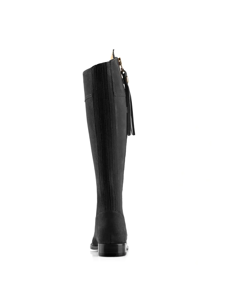 Fairfax and Favor Regina Flat Boot Regular Fit in Black Suede-4