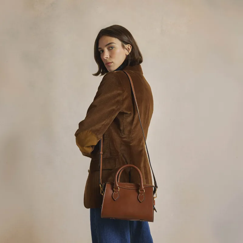 Fairfax and Favor Mini Kew Top Handle Bag in Tan Leather-5