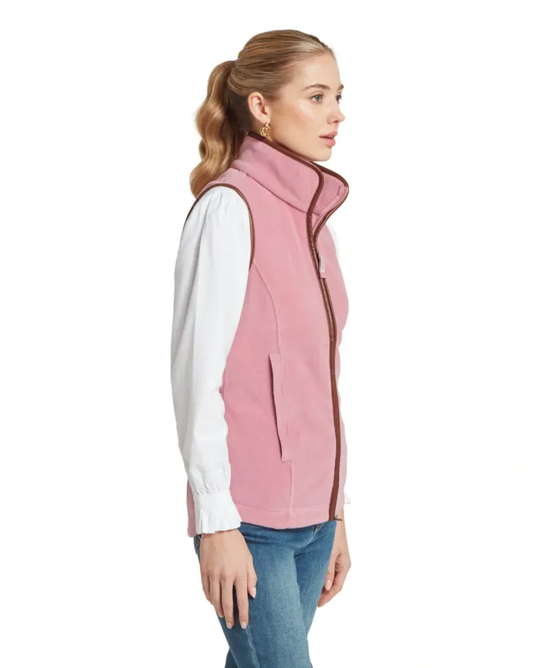 Schoffel Lyndon Fleece Gilet in Antique Rose-1