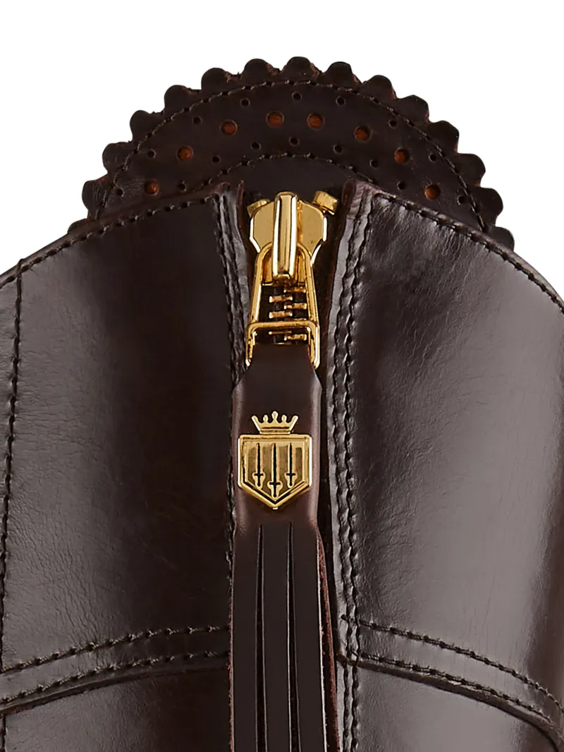 Fairfax and Favor Regina High Heeled Boots Regular Fit in Mahogany Leather-3