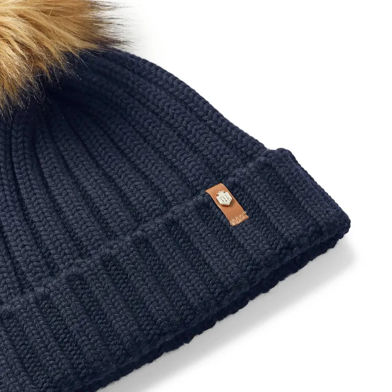 Fairfax and Favor Signature Bobble Hat in Navy-2