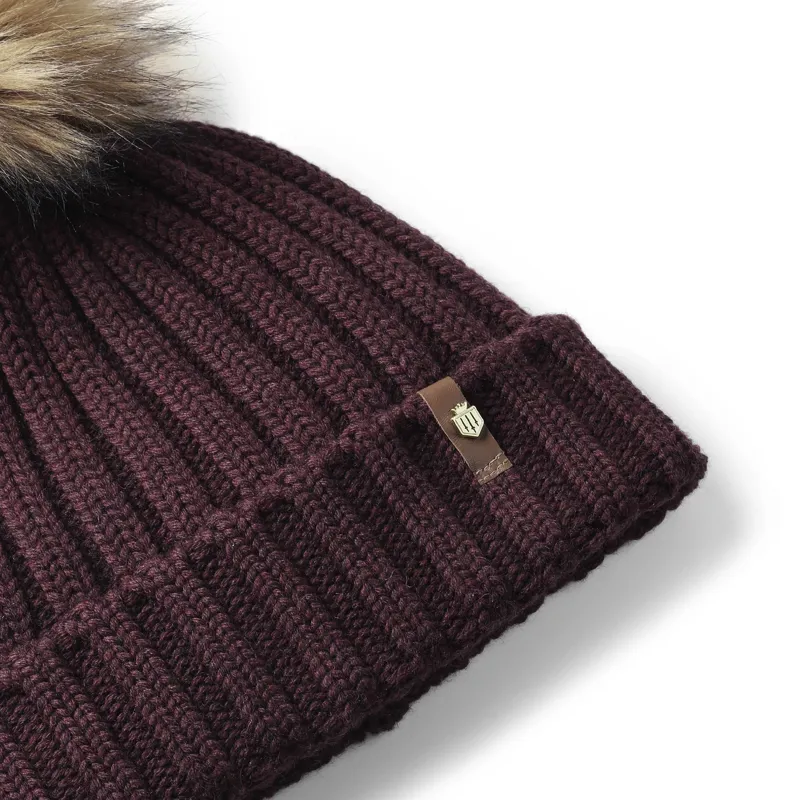Fairfax and Favor Signature Bobble Hat in Port-3