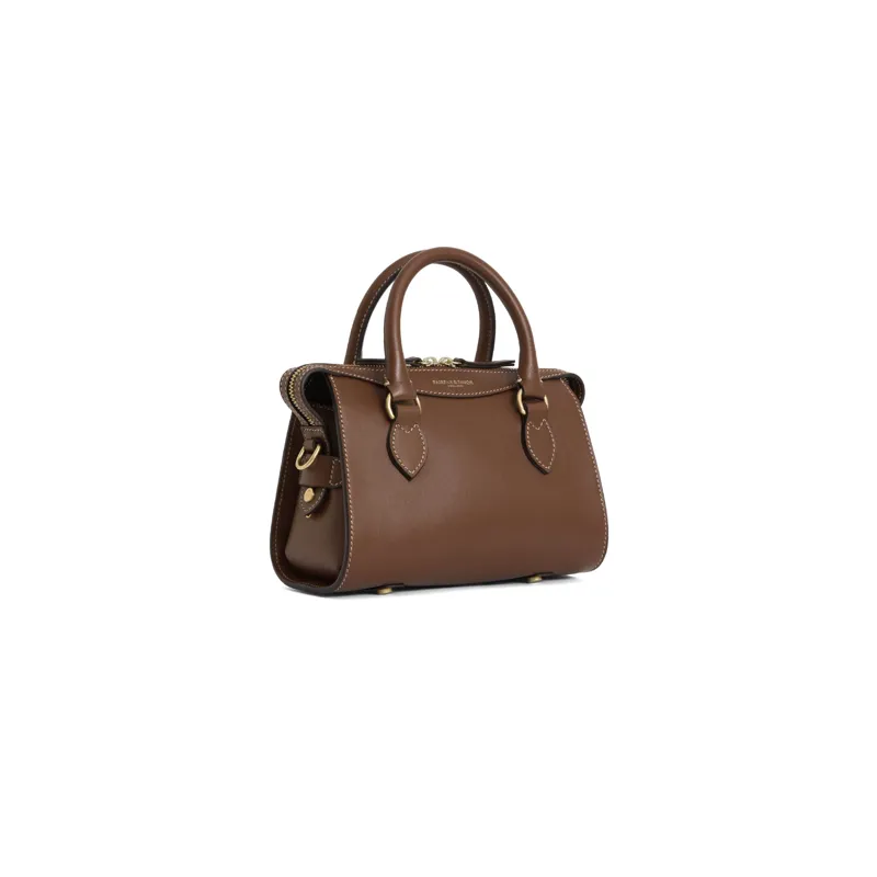 Fairfax and Favor Mini Kew Top Handle Bag in Tan Leather-1