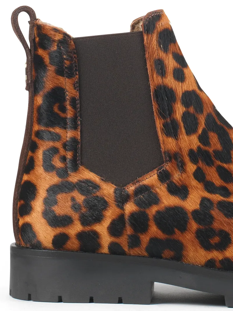Fairfax and Favor Boudica Shearling Lined Ankle Boot in Leopard-4