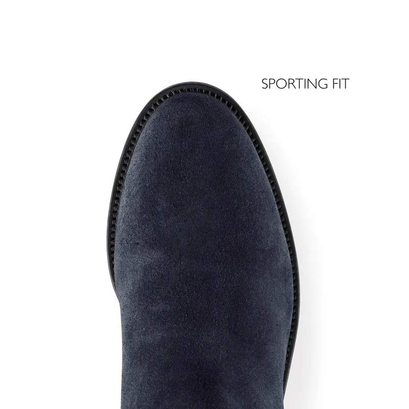 Fairfax and Favor Regina Heeled Boot Sporting Fit in Navy Suede-5