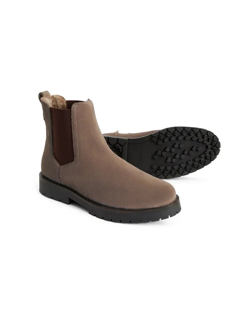 Fairfax and Favor Sheepskin Boudica Ankle Boot in Deep Taupe Suede-4