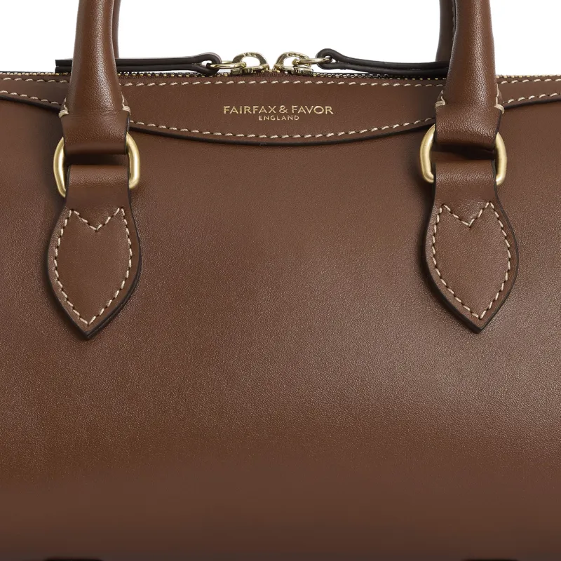 Fairfax and Favor Mini Kew Top Handle Bag in Tan Leather-4