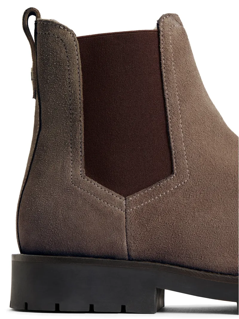 Fairfax and Favor Sheepskin Boudica Ankle Boot in Deep Taupe Suede-2