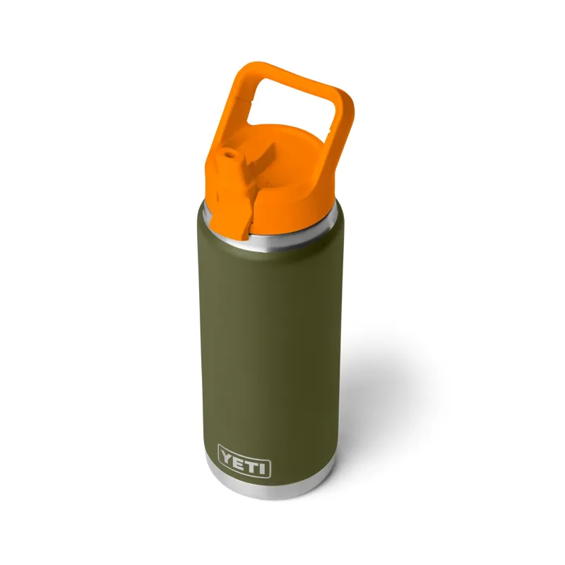 Yeti 26oz Straw Bottle in Olive/King Crab Orange-2