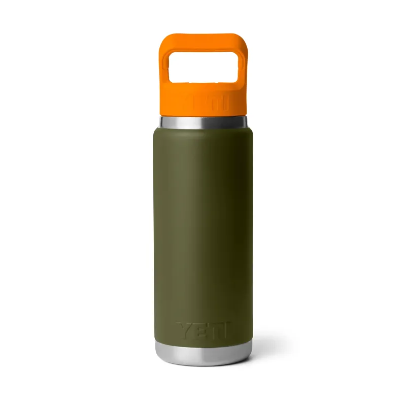 Yeti 26oz Straw Bottle in Olive/King Crab Orange-1