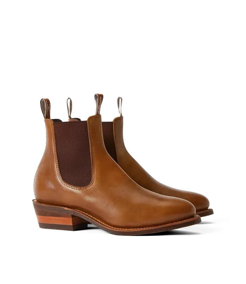 R M Williams Comfort Lady Yearling Chelsea Boot in Caramel Pull Up-3