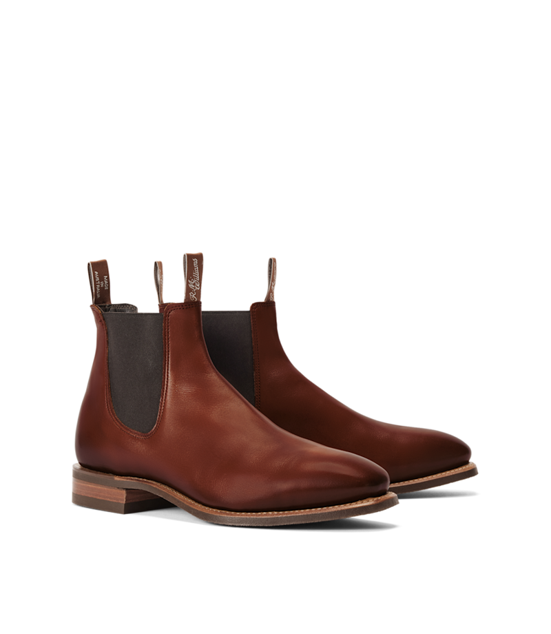 R M Williams Comfort Craftsman Boots in Dark Tan Burnished-1