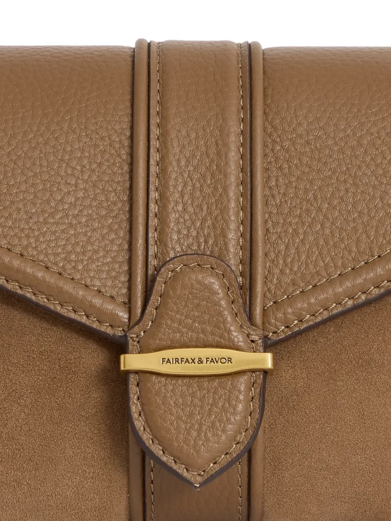 Fairfax and Favor Aviemore Cross Body Bag in Tan Suede-4