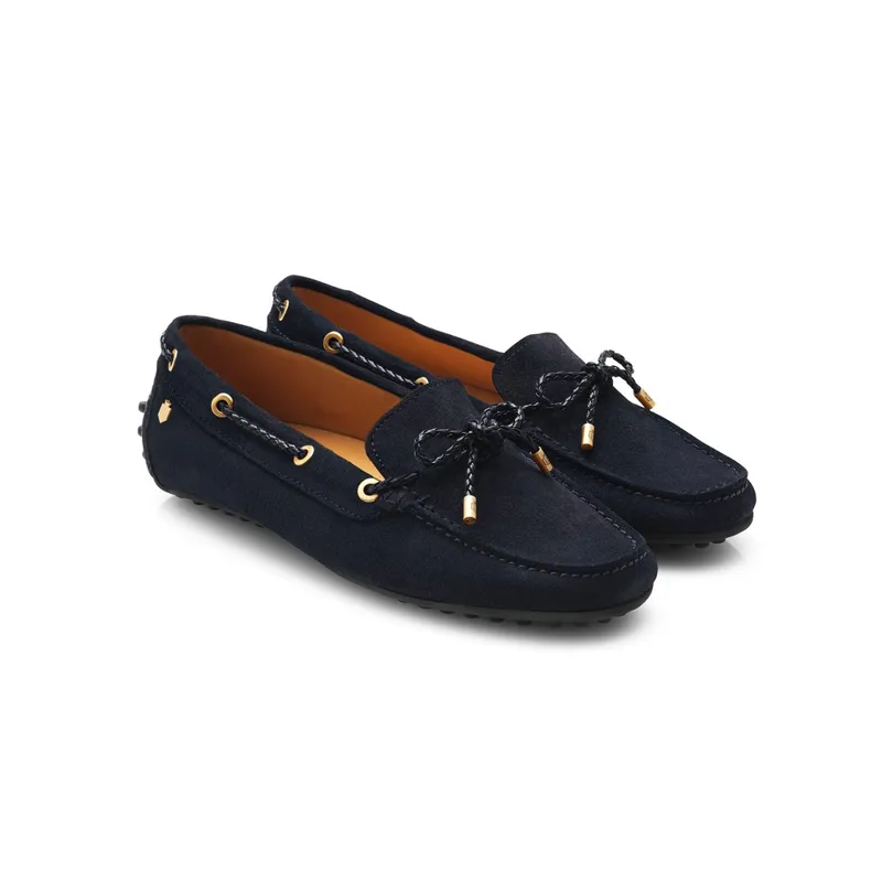 Fairfax and Favor Henley Driving Shoe in Navy