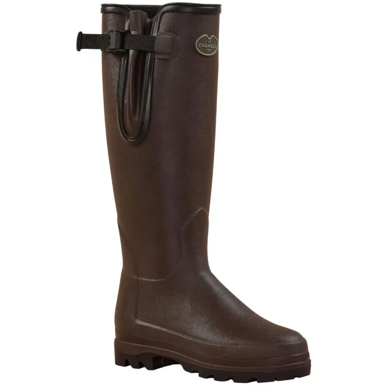 Le Chameau Womens Vierzonord Neo Lined Wellington Boots in Marron Fonce-2