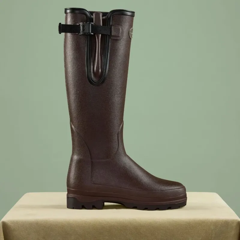 Le Chameau Womens Vierzonord Neo Lined Wellington Boots in Marron Fonce-6