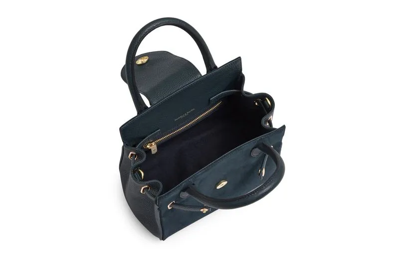 Fairfax and Favor Mini Windsor Bag in Teal Suede-1
