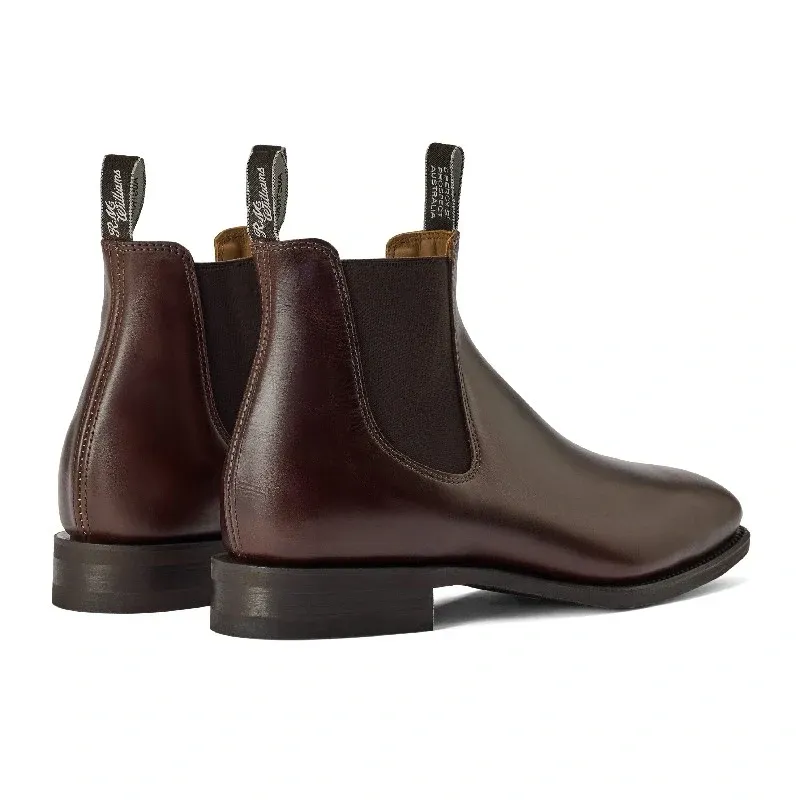 R M Williams Comfort Craftsman Boot in Chocolate Raisin Pull Up-4