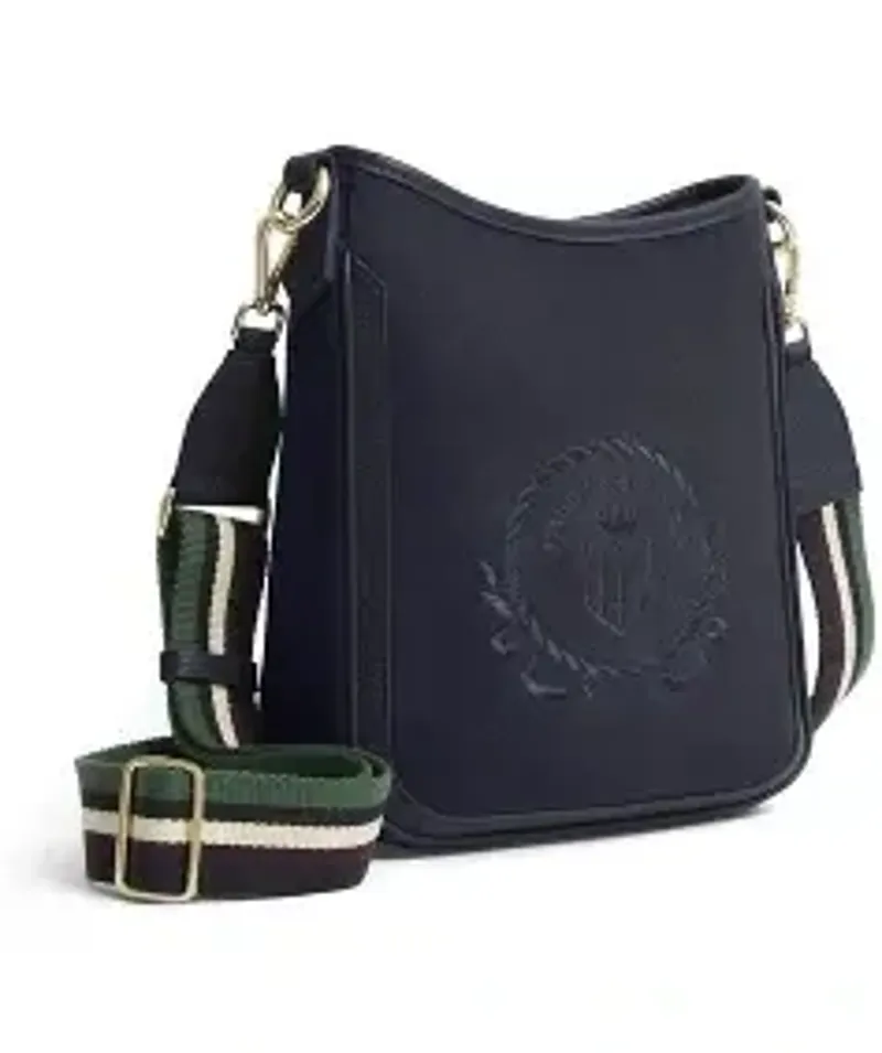 Fairfax and Favor Richmond Messenger Bag in Navy Suede-1