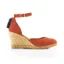 Fairfax and Favor Monaco Wedge Sandal in Sunset Orange