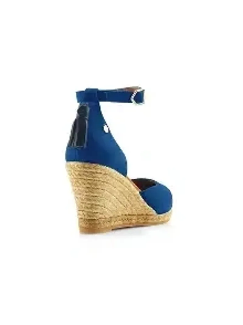 Fairfax and Favor Monaco Wedge Sandal in Porto Blue-2