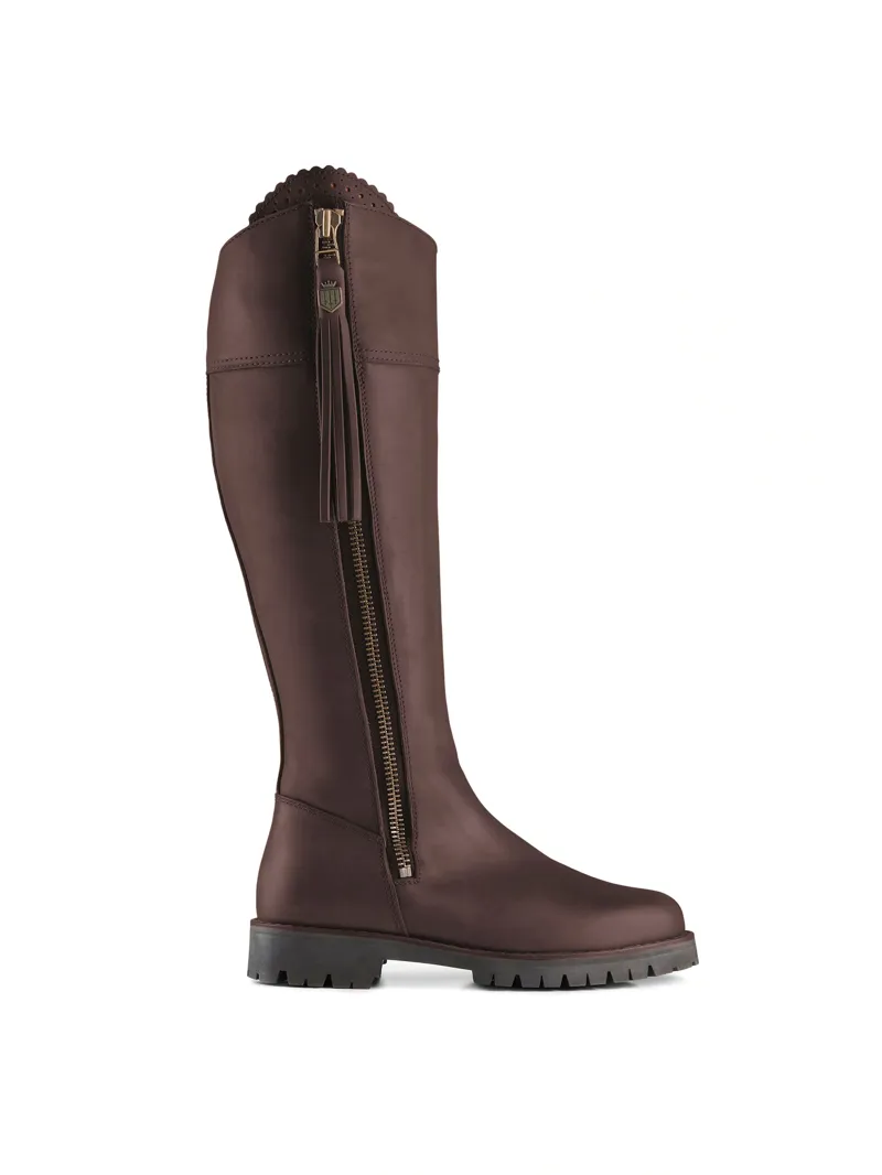 Fairfax and Favor Explorer Waterproof Boot Sporting Fit in Mahogany Leather