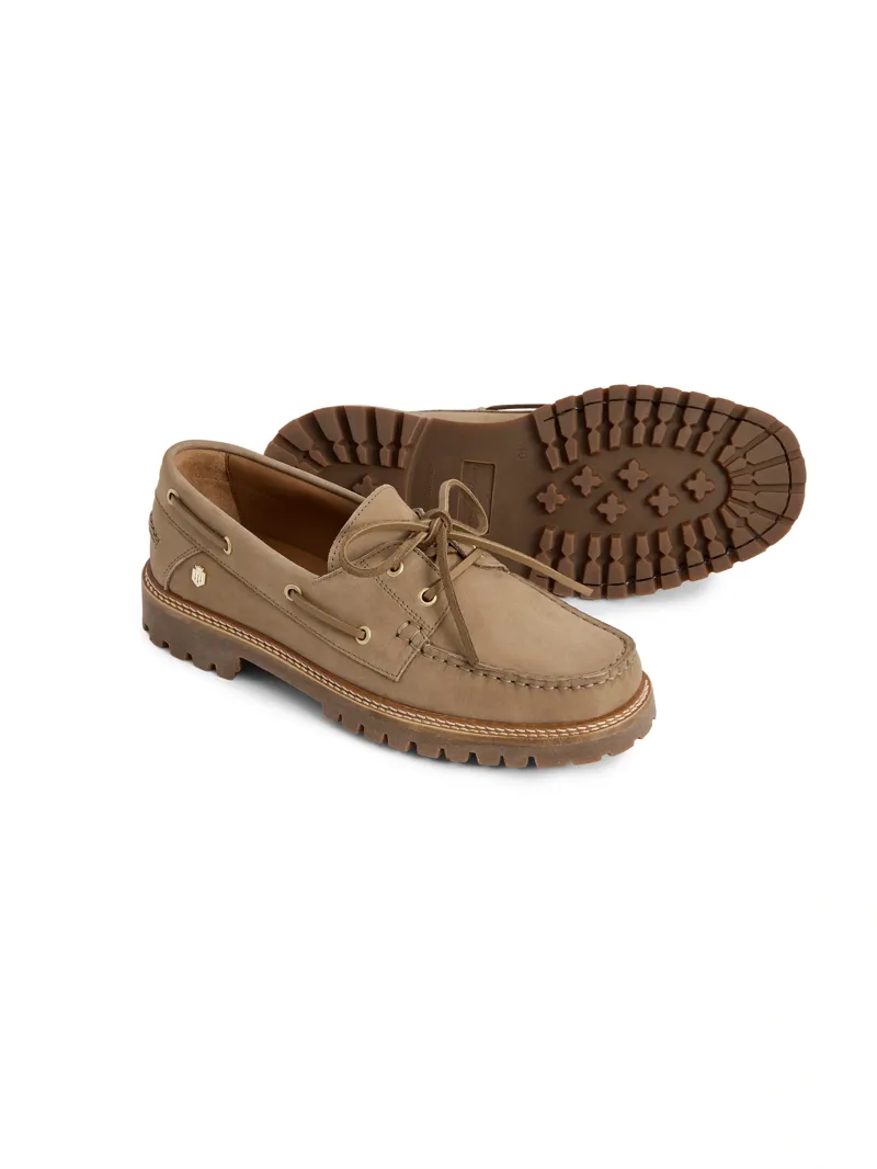 Fairfax and Favor Aldeburgh Deck Shoe in Fawn Suede-3