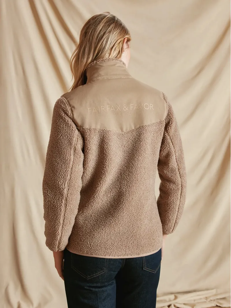 Fairfax and Favor Agnes Fleece Jacket in Fawn-4