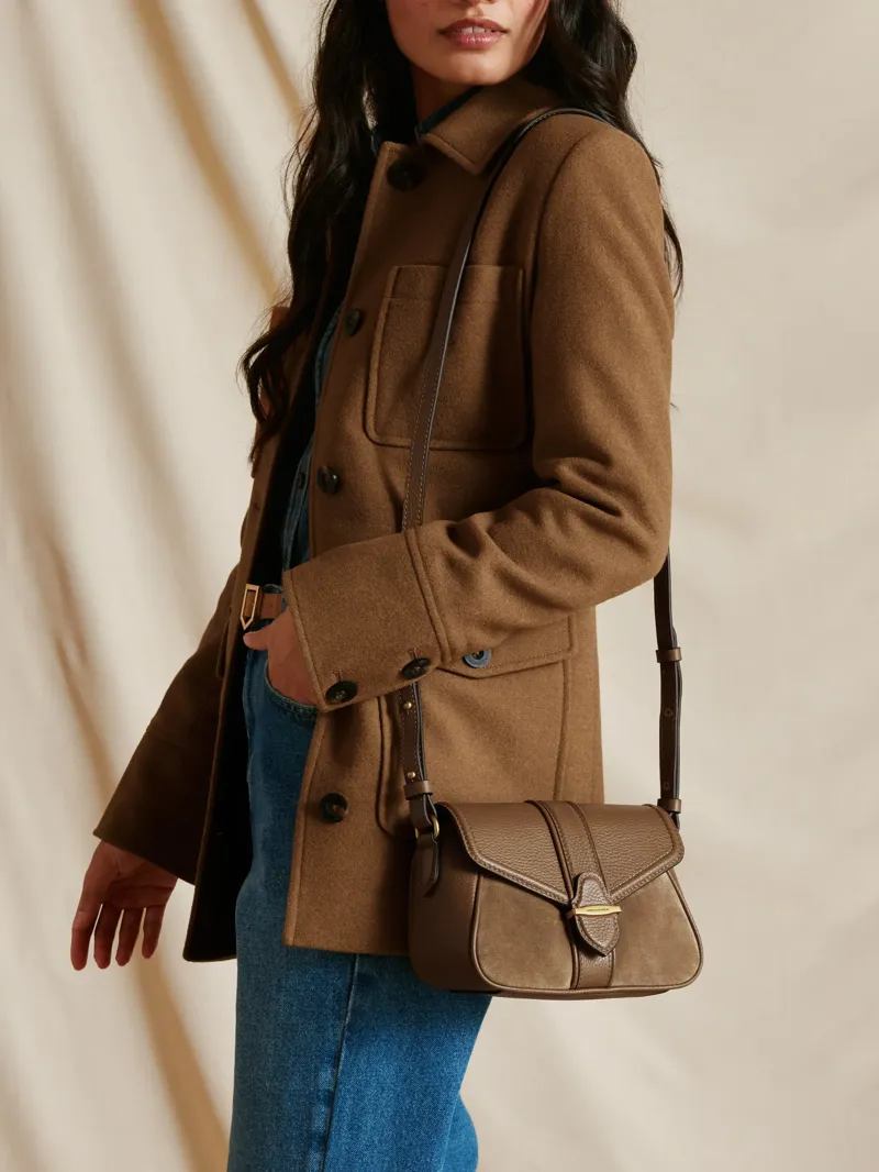 Fairfax and Favor Aviemore Cross Body Bag in Tan Suede-5