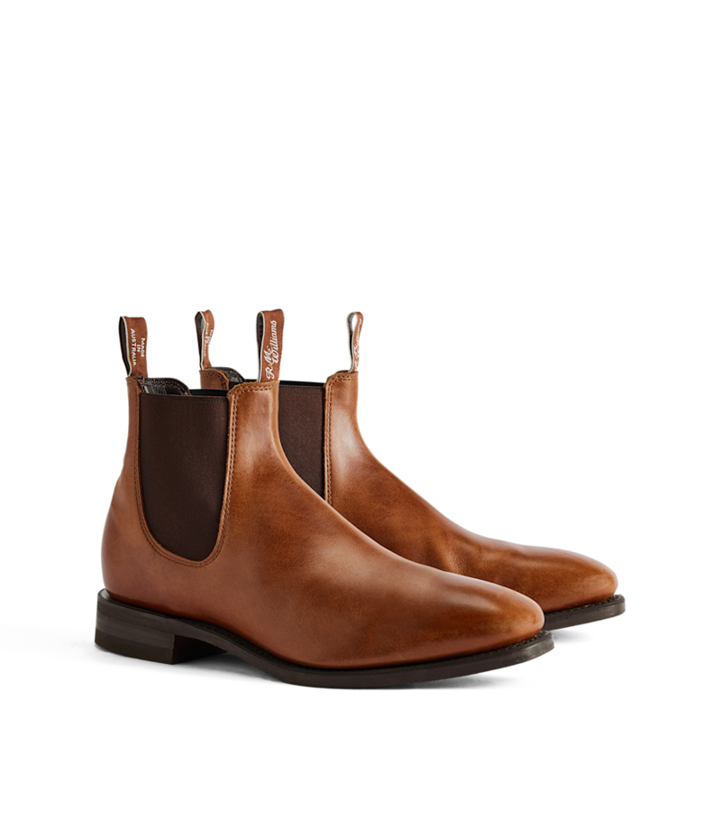 R M Williams Comfort Craftsman Boot in Tan Pull Up-1