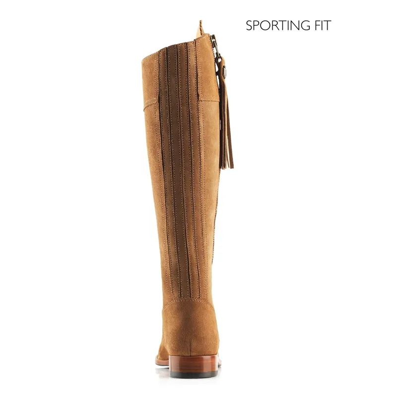 Fairfax and Favor Regina Flat Boots Sporting Fit in Tan Suede-3