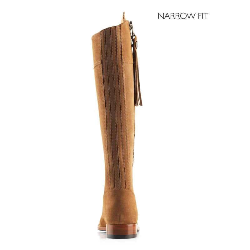 Fairfax and Favor Regina Flat Boots Narrow Fit in Tan Suede-2