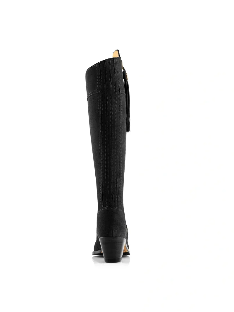 Fairfax and Favor Regina Heeled Boots Regular Fit in Black Suede-2