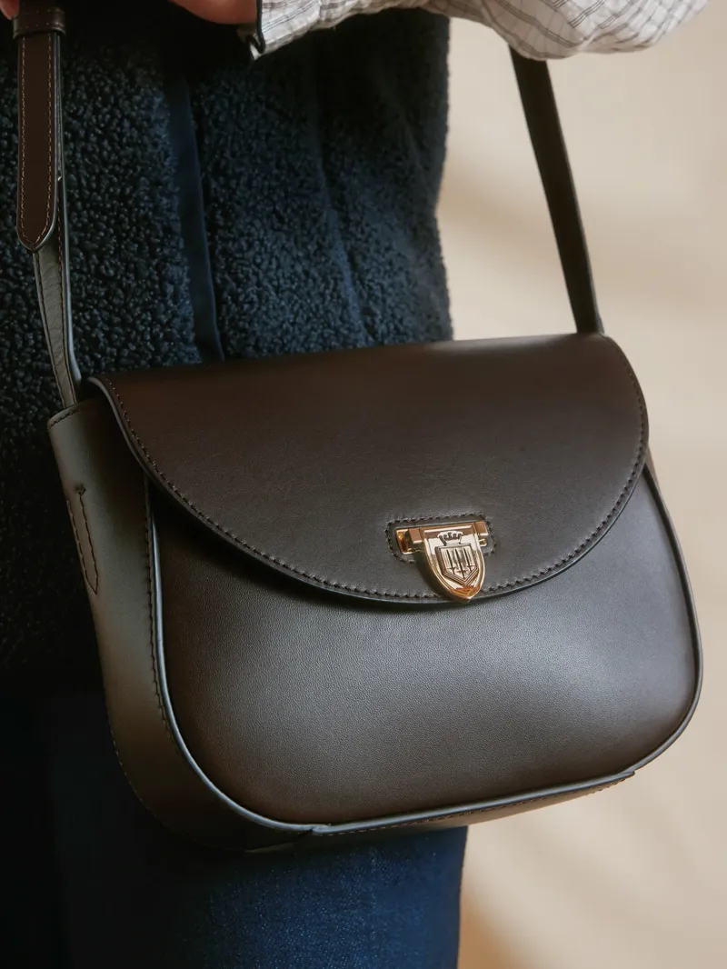 Fairfax and Favor Blenhiem Saddle Bag in Mahogany Leather-5