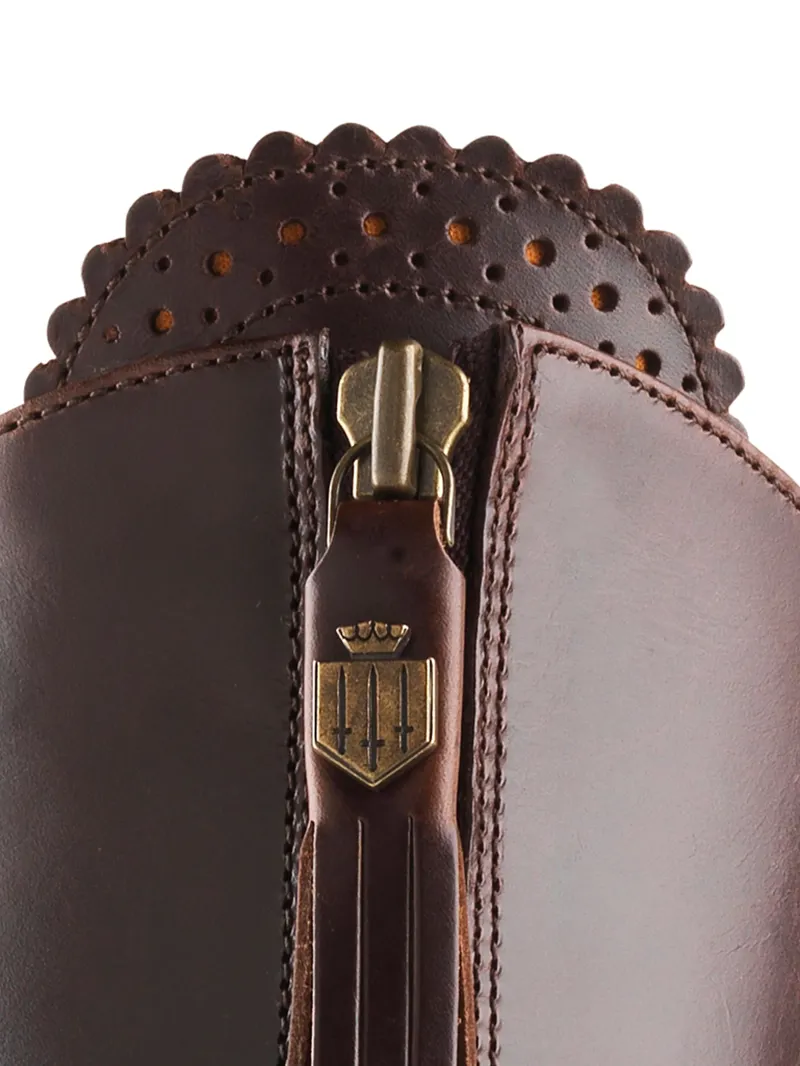 Fairfax and Favor Regina Heeled Boot Sporting Fit in Mahogany Leather-4