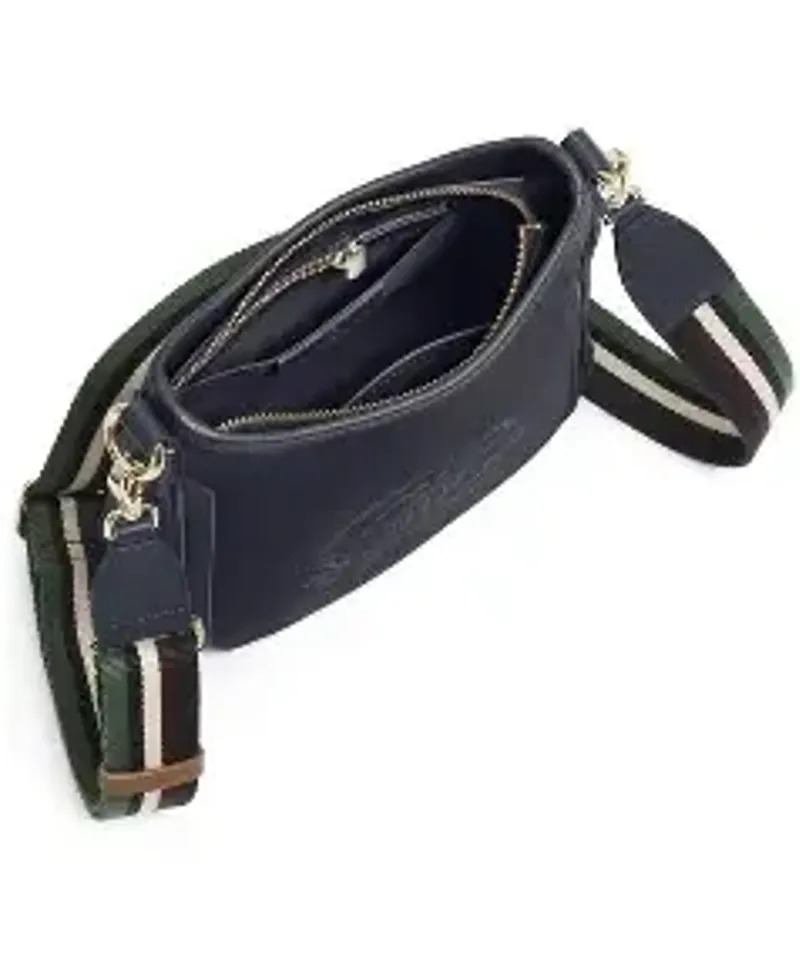 Fairfax and Favor Richmond Messenger Bag in Navy Suede-2