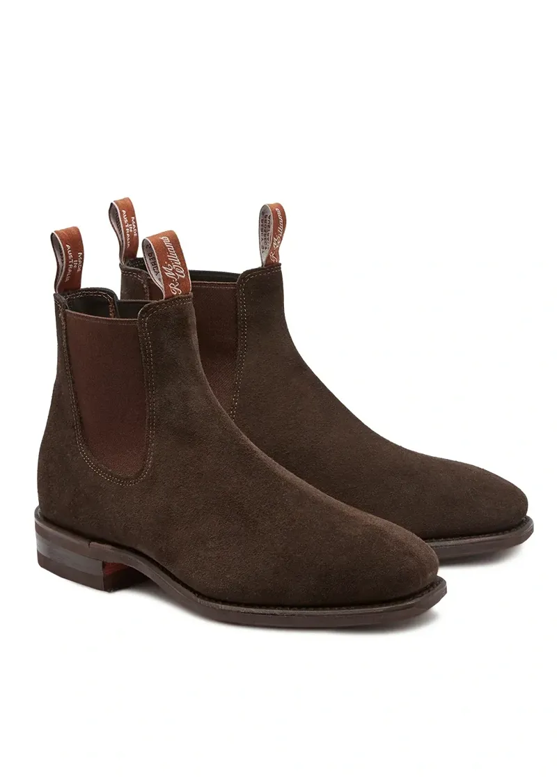 R M Williams Comfort Craftsman Boot in Chocolate Suede-1