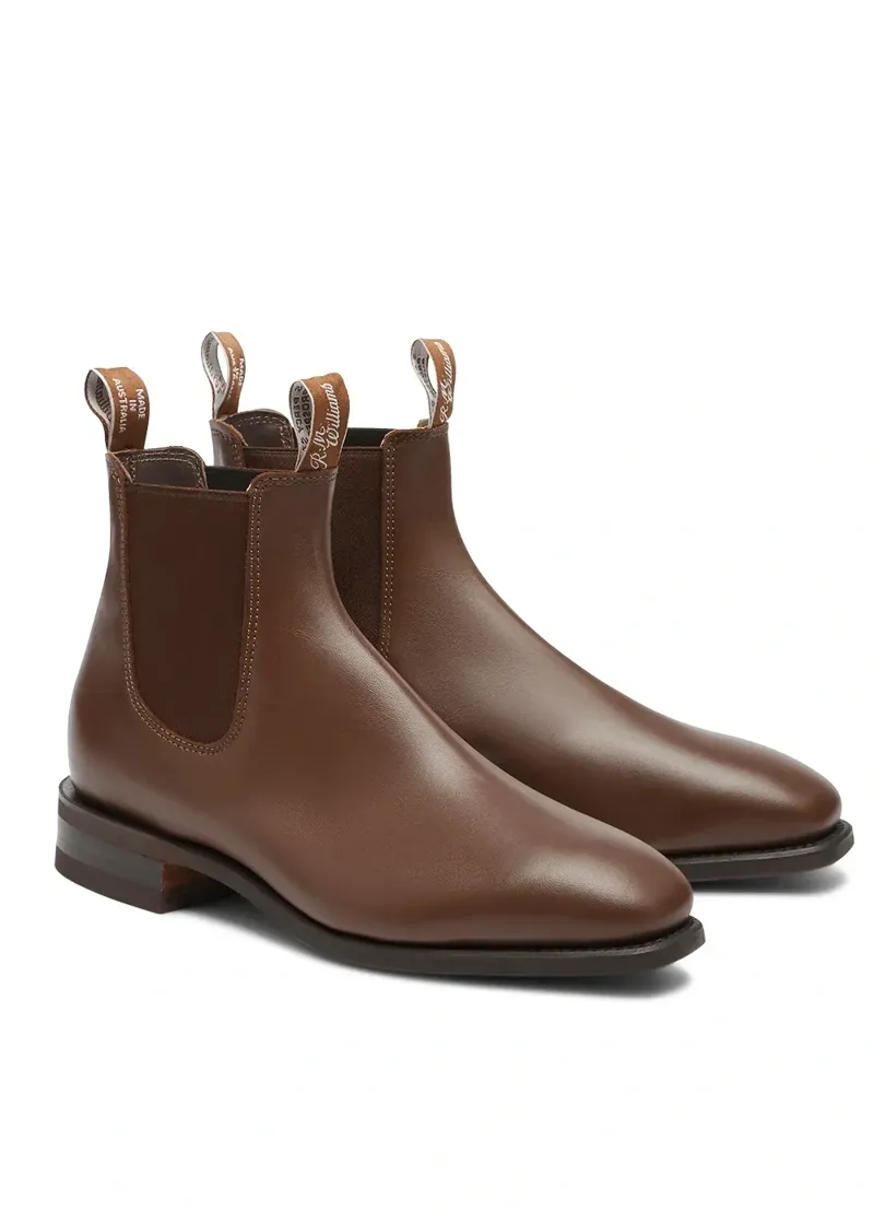 R M Williams Comfort Craftsman Boot in Dark Tan Yearling-1