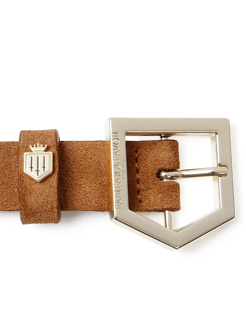 Fairfax and Favor Sennowe Belt in Tan Suede-3