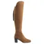 Fairfax and Favor Amira Heeled Over The Knee Boot in Tan Suede